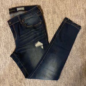 AEROPOSTALE Women’s Jeggings Dark Distressed Denim (Size 12 Reg)